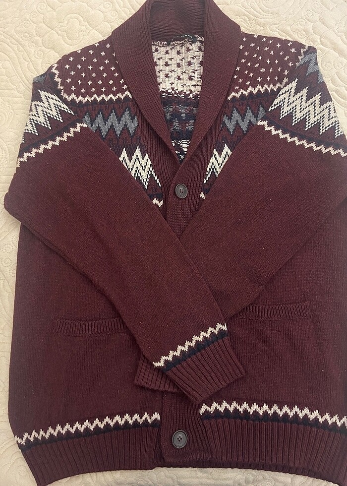 Triko cepli düğmeli hırka Trendyol Man - Görsel 3