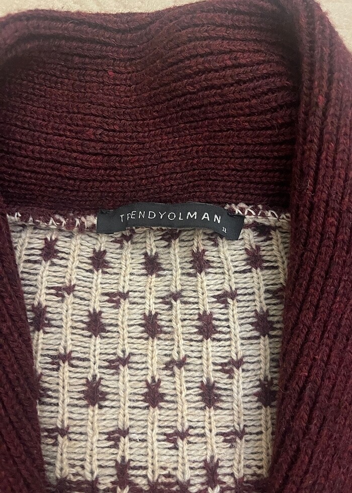 Triko cepli düğmeli hırka Trendyol Man - Görsel 4