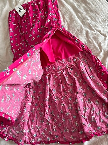 pembe cicekli etek