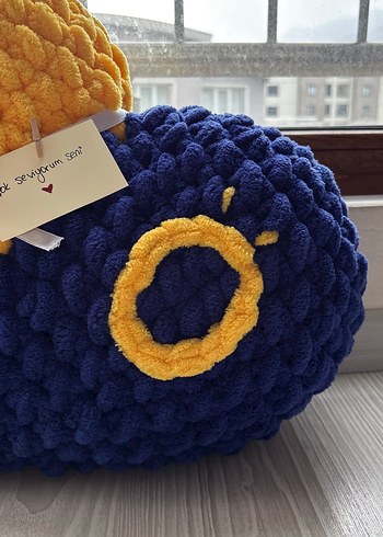 Fenerbahçe Büyük Boy Kalp Yastık - Görsel 3