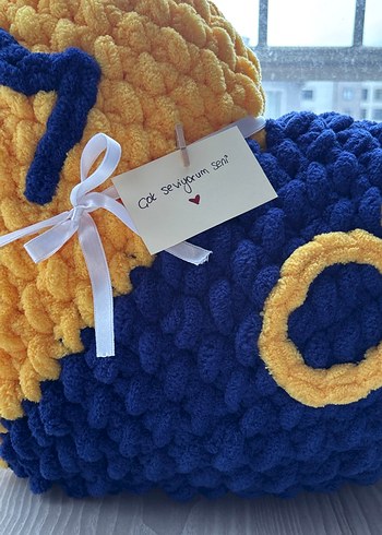 Fenerbahçe Büyük Boy Kalp Yastık - Görsel 4