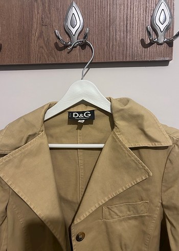 Bej Düğmeli Kadın Keten Ceket - Görsel 2