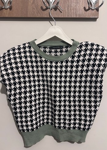 Kazayağı Desenli Triko süveter - Görsel 2