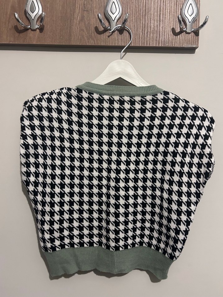 Kazayağı Desenli Triko süveter - Görsel 3