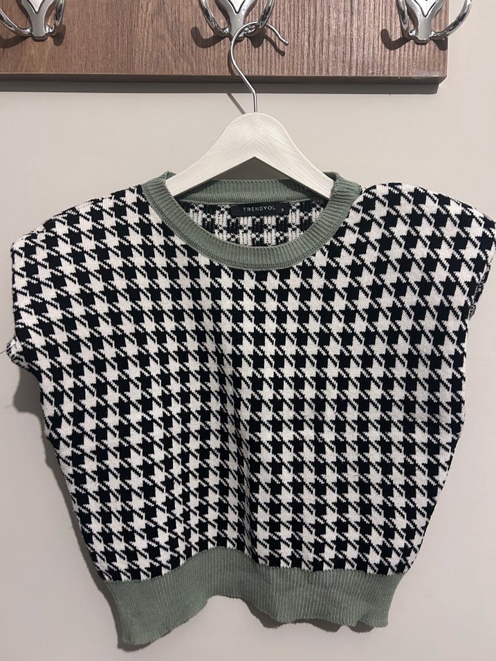 Kazayağı Desenli Triko süveter - Görsel 2