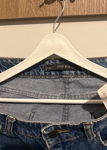 Kadın Lacivert Midi Bol Kesim Kot Pantolon - Görsel 2