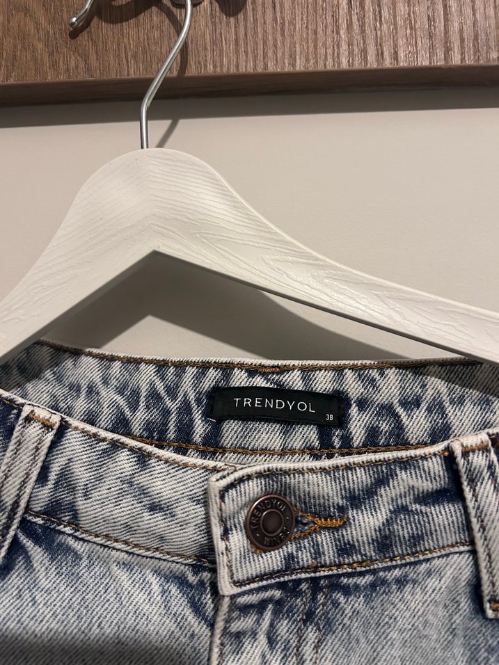 Gri düz Kesim  Denim Kadın Jean - Görsel 2