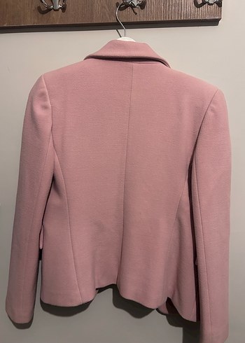 Pembe Süet Kadın Blazer Ceket - Görsel 3