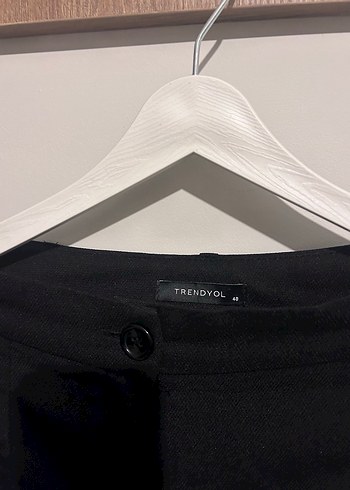 Siyah Keten Rahat Kesim Kadın Kumaş Pantolon - Görsel 2