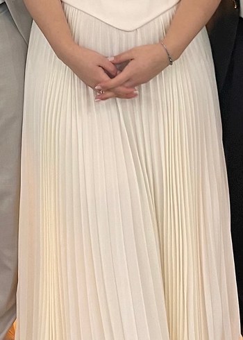 Nişan ekru elbise - Görsel 3