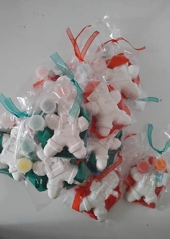 kurabiye adam .renkli Boyanabilir Seramik Figür Seti - Görsel 2