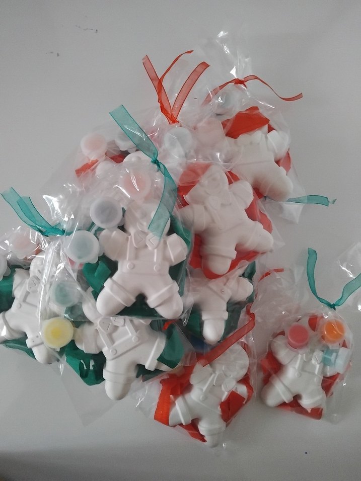 kurabiye adam .renkli Boyanabilir Seramik Figür Seti - Görsel 2