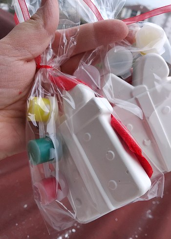 Renkli Düğmeli Beyaz Bebek Biberonu - Görsel 2