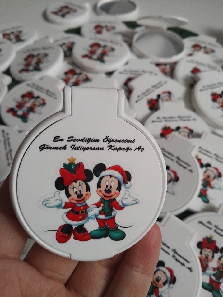 Renkli Mickey Mouse Temalı Yuvarlak Mouse Pad - Görsel 2