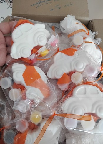 araba taş boyama seti Şeklinde Parti Süsleri - Görsel 3