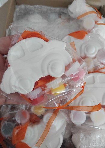 araba taş boyama seti Şeklinde Parti Süsleri - Görsel 4