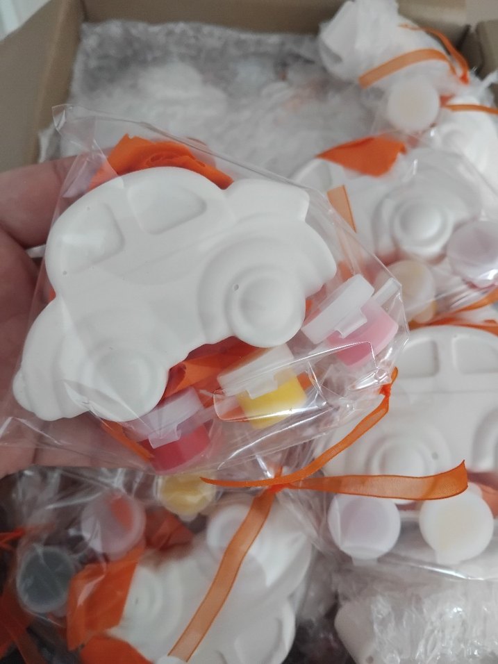 araba taş boyama seti Şeklinde Parti Süsleri - Görsel 4