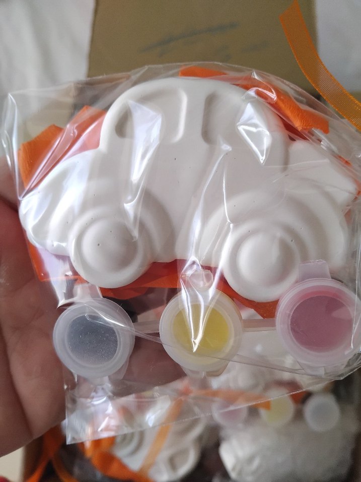 araba taş boyama seti Şeklinde Parti Süsleri - Görsel 2