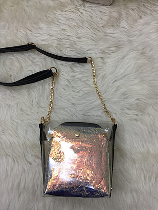 Zara Hologram detaylı Şeffaf çanta