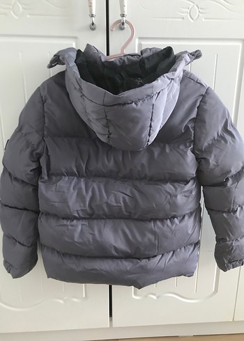 Gri Erkek Çocuk Düğmeli Mont - Görsel 3