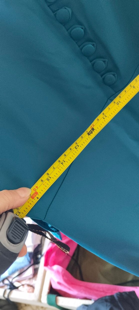 Önden düğmeli pamuklu saten elbise - Görsel 3