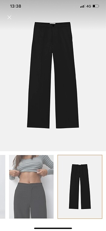 xs Beden Pull & bear pens detaylı regular fit kumaş pantolon