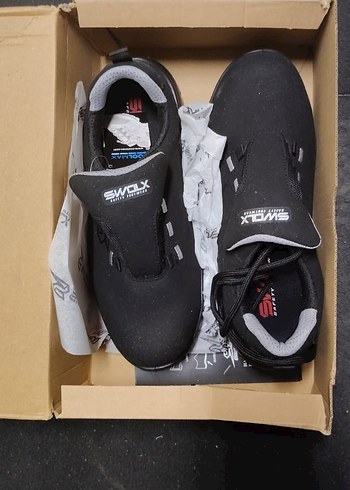 Siyah SWOLX Erkek ister spor ister iş Ayakkabı Velcro Kapanışlı - Görsel 2