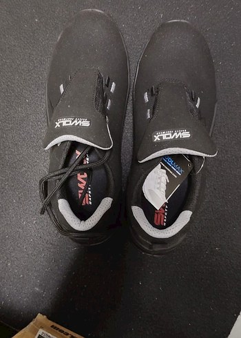 Siyah SWOLX Erkek ister spor ister iş Ayakkabı Velcro Kapanışlı - Görsel 6