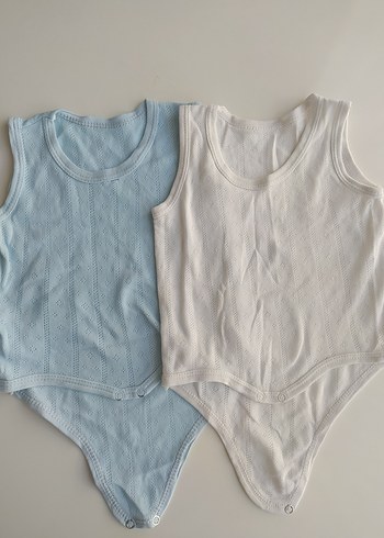 Bebek Erkek Kolsuz Beyaz Body - Görsel 5