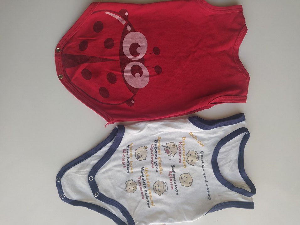 Bebek Erkek Kolsuz Beyaz Body - Görsel 3