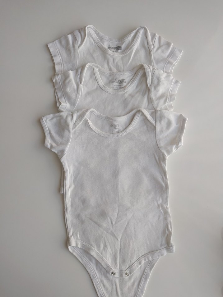 Bebek Erkek Kolsuz Beyaz Body - Görsel 4
