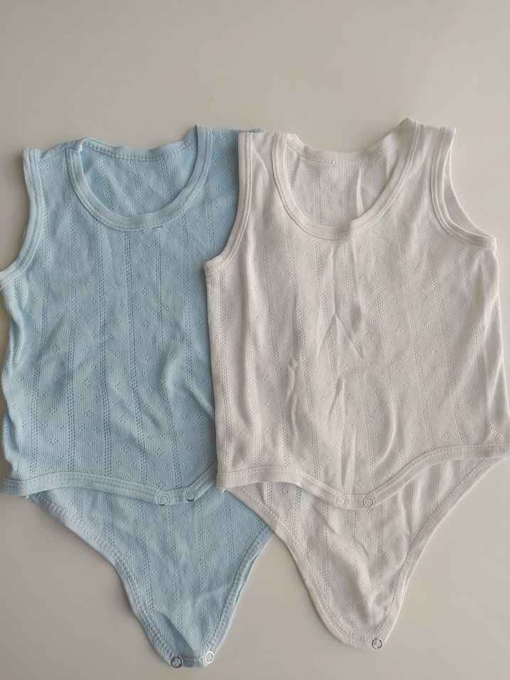 Bebek Erkek Kolsuz Beyaz Body - Görsel 5