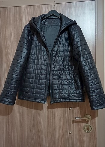 Siyah Kapüşonlu Kadın Günlük Mont - Görsel 5