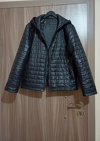 Siyah Kapüşonlu Kadın Günlük Mont - Görsel 7