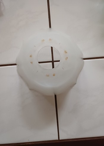 Beyaz Dalgalı Kenarlı tek lamba aparatı - Görsel 5