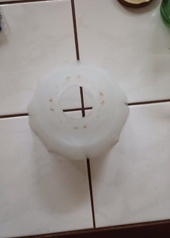 Beyaz Dalgalı Kenarlı tek lamba aparatı - Görsel 4