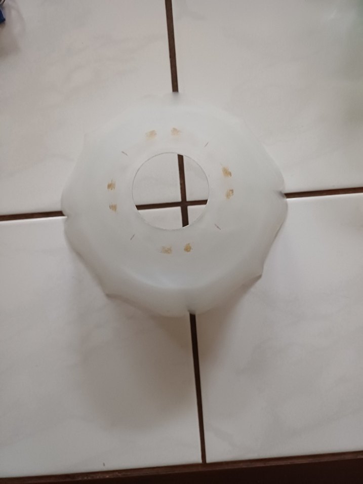 Beyaz Dalgalı Kenarlı tek lamba aparatı - Görsel 5