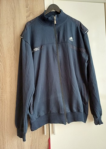 4 XXL Erkek Lacivert Fermuarlı Yüksek Yaka Sweatshirt - Görsel 6