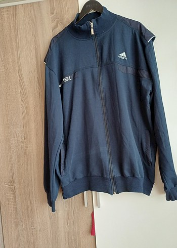 4 XXL Erkek Lacivert Fermuarlı Yüksek Yaka Sweatshirt - Görsel 7