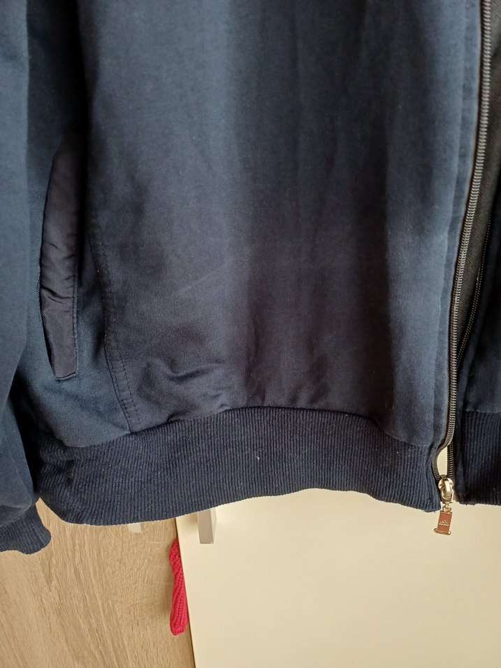 4 XXL Erkek Lacivert Fermuarlı Yüksek Yaka Sweatshirt - Görsel 5
