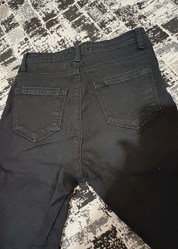 Siyah 
 Kadın Denim Siyah kot Pantolon - Görsel 5