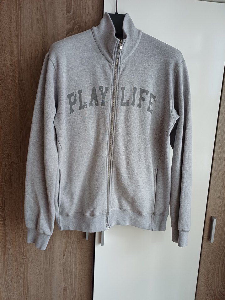 Gri Fermuarlı  Erkek Sweatshirt - Görsel 3