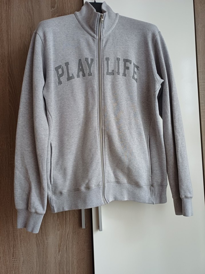 Gri Fermuarlı  Erkek Sweatshirt - Görsel 2