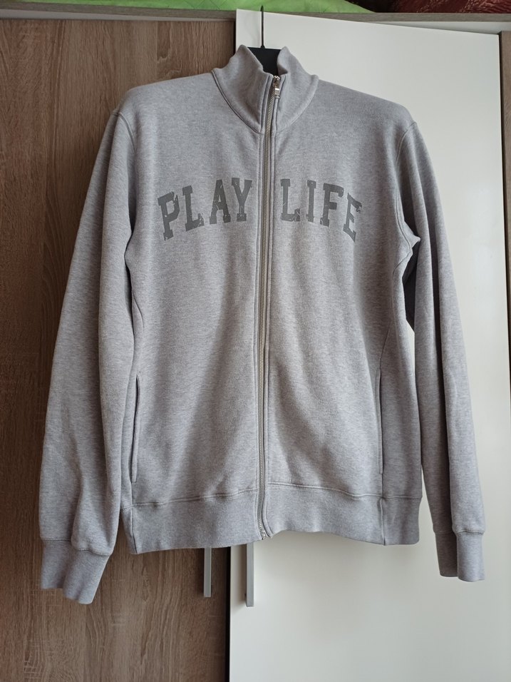 Gri Fermuarlı  Erkek Sweatshirt - Görsel 5