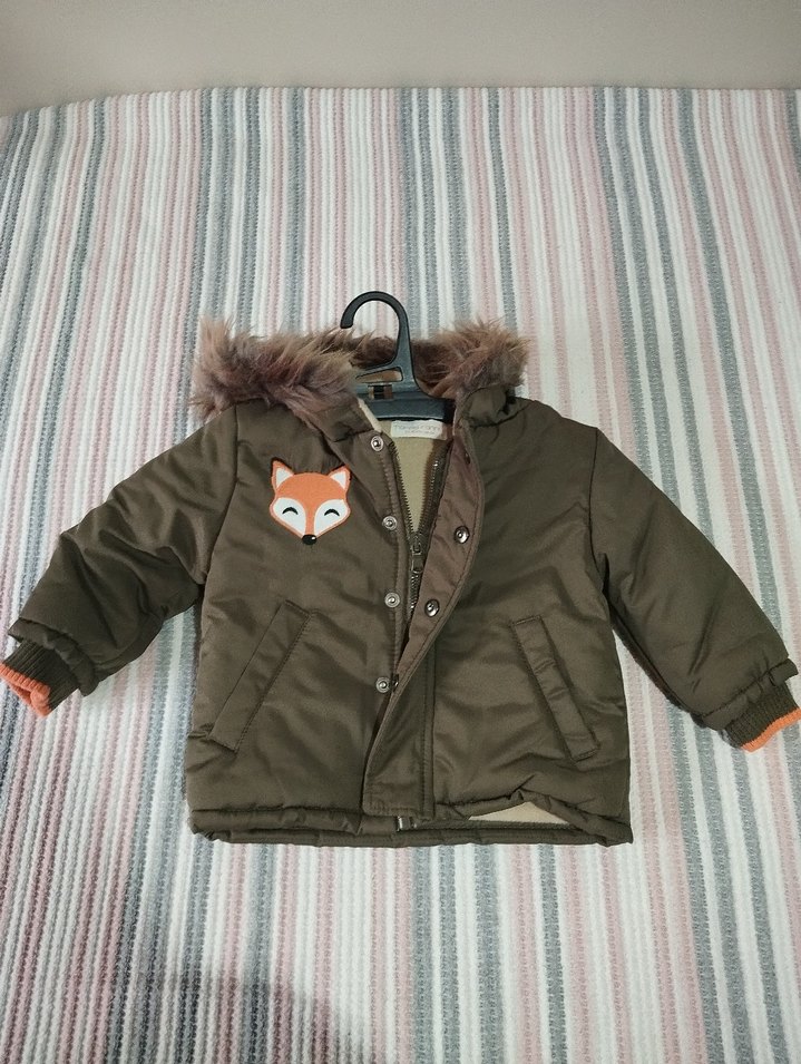 Kürklü Kapüşonlu Erkek Çocuk Mont - Görsel 2