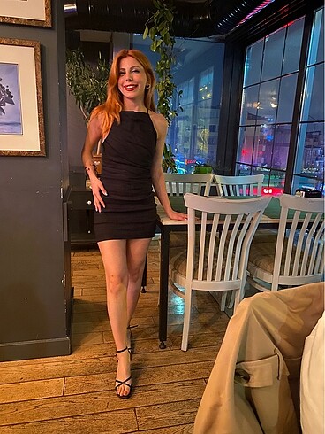 xs Beden siyah Renk Zara kısa elbise