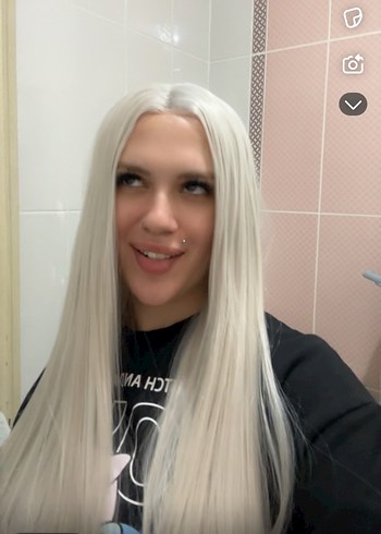 Gri Dantel Detaylı Uzun Tül Sentetik Peruk - Görsel 3