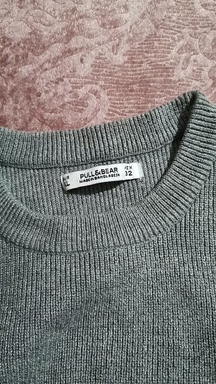xs Beden gri Renk pull and bear ince triko