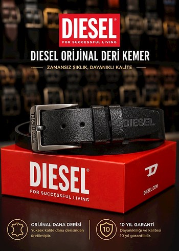 Levis Diesel Siyah Deri Kemer