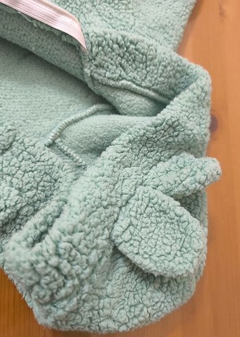 Örgü Detaylı Yeşil Bebek Tulumu - Görsel 3